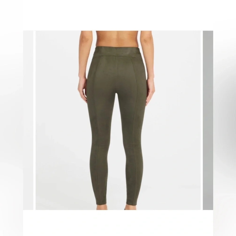 SPANX Suede Leggings Size Small Olive Green. - Picture 10 of 10